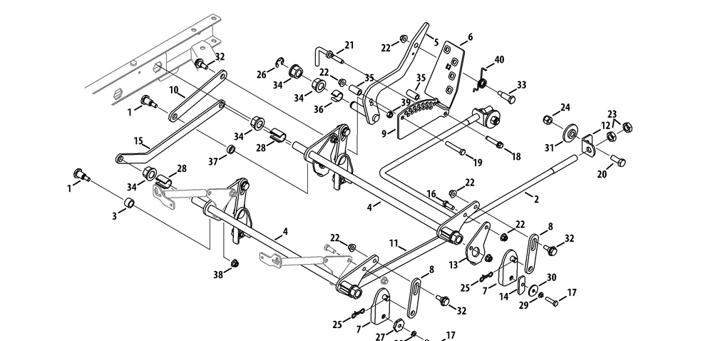 Deck Lift Diagram and Parts List for Z-FORCES60 (53BH5FJD-53BH5FJD050)(2013) Cub Cadet Lawn Tractor